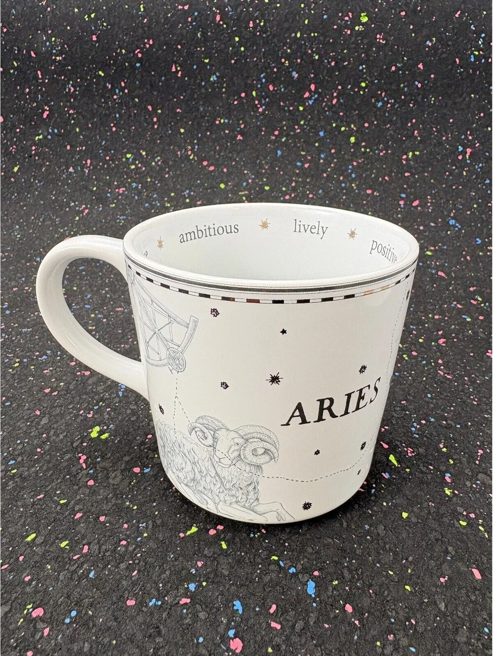 Williams Sonoma Aries Zodiac Ceramic Coffee Mug
